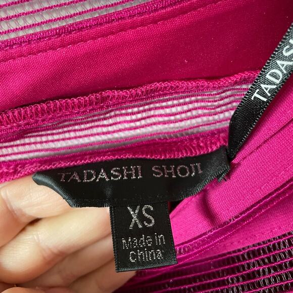 Tadashi Shoji illusion pin tuck dress - Picture 5 of 8